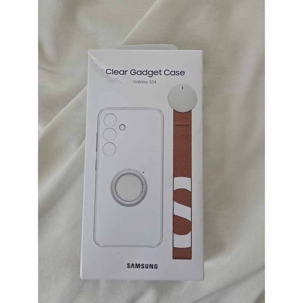 New Official Original Samsung Clear Gadget Case for Galaxy S24 Open Box New